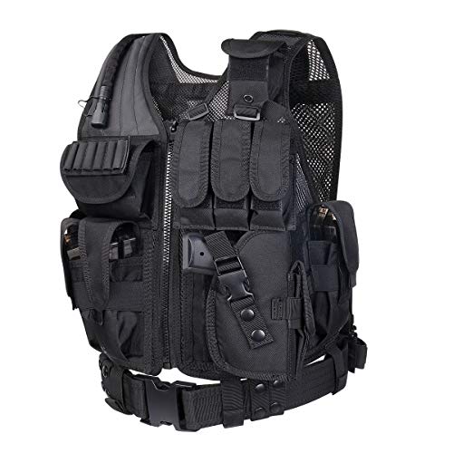 GZ XINXING 100% Full Refund Assurance Tactical Airsoft Paintball Vest (black)