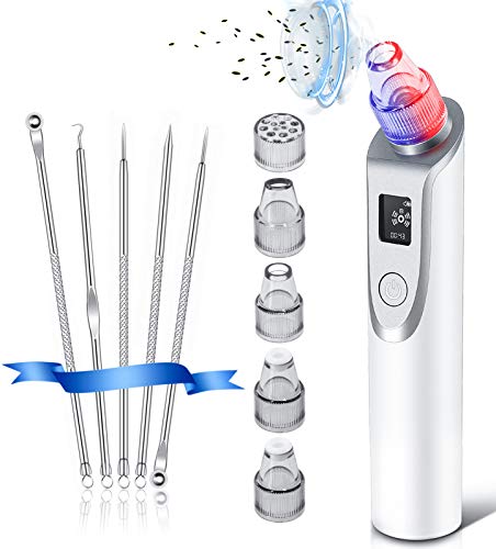 Blackhead Remover Vacuum - Pore Vacuum Cleaner Electric Suction Facial Comedo Acne Extractor Tool Set with LED Display for Women & Men (02)
