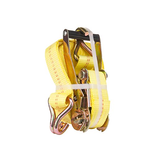 SmartStraps 27-Foot Premium Ratchet Straps, Yellow (1pk) – 10,000 lbs Break Strength, 3,333 lbs Safe Work Load - Commercial Tie-Downs Designed for Heavy-Duty Transport - Safely Haul Large Equipment, Tractors, Vehicles and More