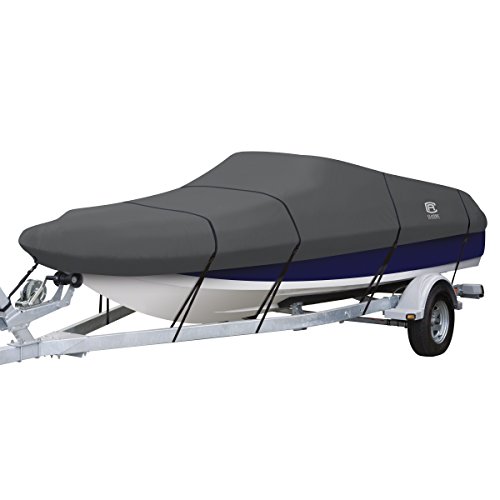 Classic Accessories StormPro Waterproof Heavy-Duty Deck Boat Cover, Fits boats 20 ft - 22 ft long x 106 in wide