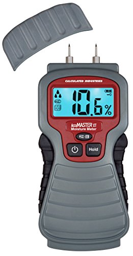 Calculated Industries 7440 AccuMASTER XT Digital Moisture Meter | Handheld |Pin Type | Backlit LCD Display | Detects Leaks, Damp and Moisture in Wood, Walls, Ceilings, Carpet and Firewood