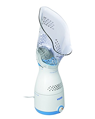 Vicks Personal Sinus Steam Inhaler Face Steamer or Inhaler with Soft Face Mask for Targeted Steam Relief, Aids with Sinus Problems, Congestion, Cough, Use With Soothing Menthol Vicks VapoPads