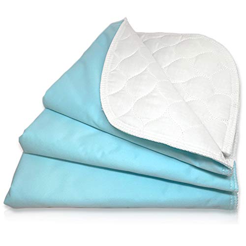RMS Ultra Soft 4-Layer Washable and Reusable Incontinence Bed Pad - Waterproof Bed Pads, 18'X24' (3 Pack)