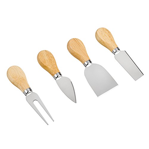 4 Cheese Knives Set-Mini Knife, Butter Knife, Spatula & Fork