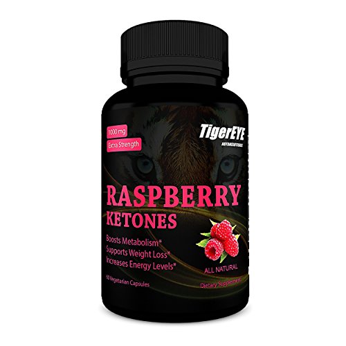 100% Pure Raspberry Ketones Extract New Extra Strength, Energy Booster, All Natural, 60 Vegetarian Capsules (60 Count-1 Pack)