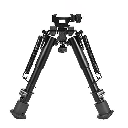 CVLIFE 6-9 Inches Tactical Bipod Adjustable Spring Return with 360 Degree Swivel Picatinny Adapter