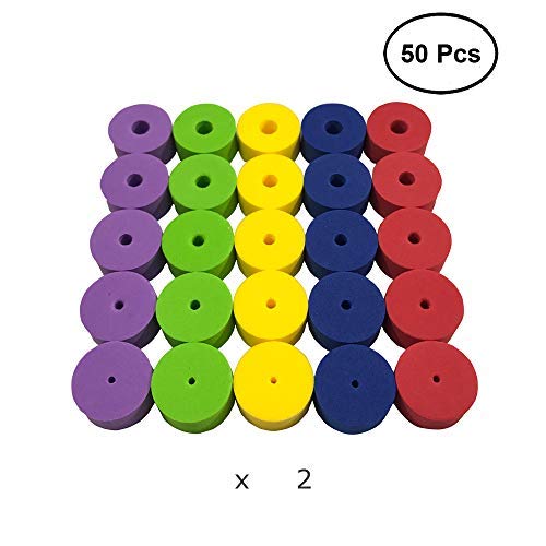 Colorful Stitch Stoppers Needles Stoppers 50pcs for Knitting/Crochet/etc. (Available in 5 Sizes, Includes 5 Colors, 50pcs)