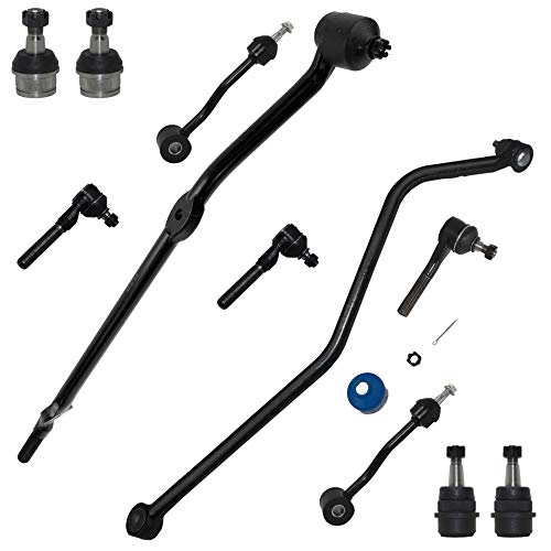 Detroit Axle - 11PC Front Suspension Kit - Track Bar, Outer Tie Rods, Sway Bar Links, Upper and Lower Ball Joints for 1997-2000 2001 2002 2003 2004 2005 2006 Jeep Wrangler/Jeep TJ