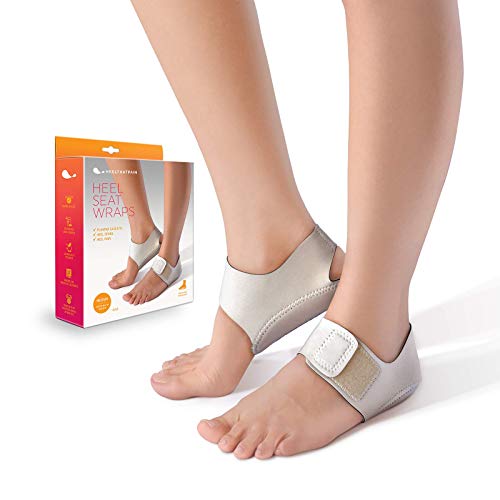 Heel That Pain Heel Seat Wraps for Plantar Fasciitis and Heel Spurs – Perfect for Heel Pain Relief While Barefoot or with Sandals | Patented, Clinically Proven, 100% Guaranteed (Medium)