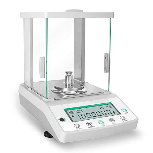 Bonvoisin Analytical Balance 220gx0.1mg Precision Lab Scale 0.0001g Digital Scale Laboratory Electronic Balance Analytical Scale Scientific Scale LCD Display with Windshield (220g, 0.1mg)