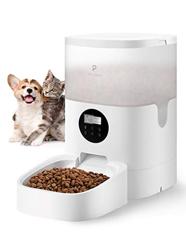 PETLIBRO Automatic Cat Feeder, 4L Transnsparent Auto Pet Dry Food Dispenser with Desiccant Bag, Portion Control 1-4 Meals per Day & 10s Voice Recorder for Small & Medium Pets