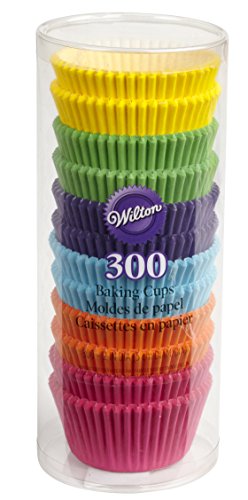 Wilton Rainbow Bright Standard Cupcake Liners, 300-Count