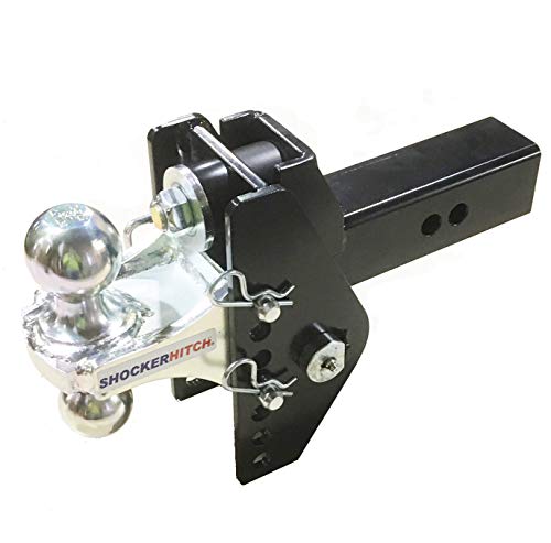 Shocker XRC Dual Cushion Combo Ball Mount 3' Rise to 4' Drop, Fits 2' Hitch