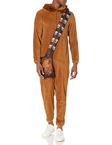 Star Wars Men's One Piece Hooded Pajama, Chewie, S