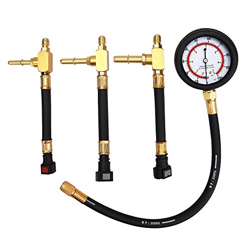 BETOOLL Fuel Pressure Test Kit 0-100PSI with 9.49,7.89,6.30 Fuel Line Fittings