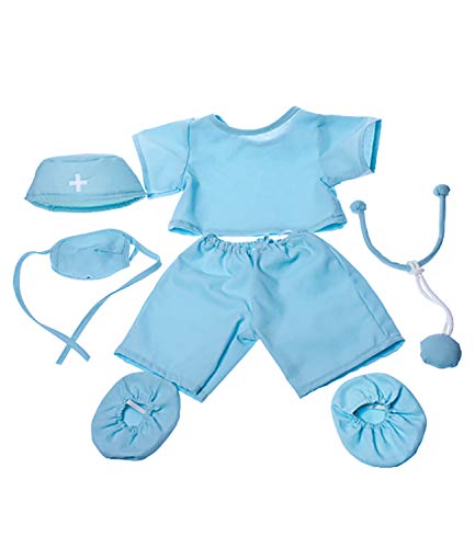Doctor 'Scrubs' Outfit Teddy Bear Clothes Fits Most 14' - 18' Build-A-Bear and Make Your Own Stuffed Animals