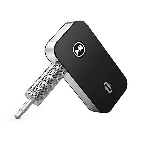 TaoTronics Bluetooth Receiver/Car Kit, Portable Wireless Audio AUX Adapter 3.5mm Stereo Output (Bluetooth 5.0, A2DP, Built-in Microphone) for Home Audio Music Streaming Sound System