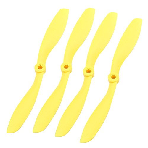 Aexit UAV Blades Power Plant & Driveline Systems Propellers Aircraft Axis Spare Parts Propeller Yellow 6.5mm Hole Propellers Dia 4pcs