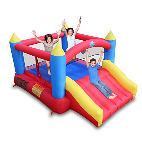 ACTION AIR [Updated Version Bounce House, Inflatable Bouncer Without Air Blower, 450W/0.6HP Blower Needed to Operate, Durable Sewn with Extra Thick Material, Idea for Kids (C-9745-IP) Without Blower
