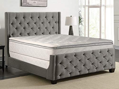 Greaton Pillowtop Innerspring Fully Assembled Mattress And 8' Wood Box Spring/Foundation Set, Queen, Size