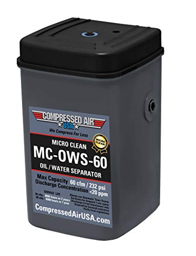 60 CFM Oil Water Separator Box, Self-Contained Air Compressor Condensate Treatment, Removes Oil from Compressed Air Condensate to Safely Drain Clean Water, MICRO CLEAN by CompressedAirUSA