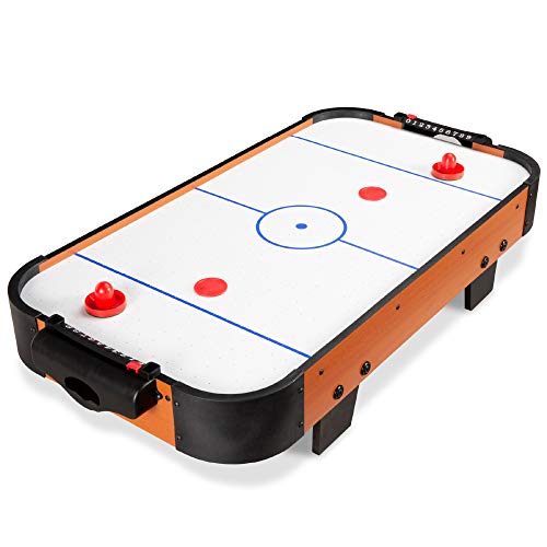 Best Choice Products 40in Portable Tabletop Air Hockey Arcade Table for Game Room, Living Room w/ 100V Motor, Powerful Electric Fan, 2 Blowers, 2 Strikers, 2 Pucks