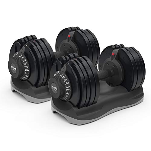 ATIVAFIT Adjustable Dumbbell with Weight Plate Exercise Home Gym 71.5 lbs / 32.5 kg (Set)