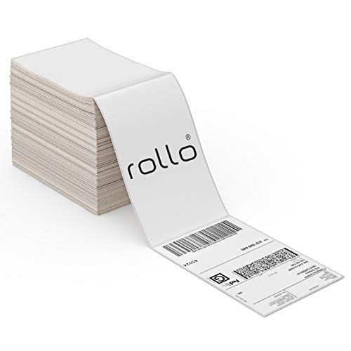 ROLLO Thermal Direct Shipping Label (Pack of 500 4x6 Fan-Fold Labels) - Commercial Grade