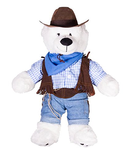 Cowboy w/Hat and Scarf Outfit Teddy Bear Clothes Fits Most 14' - 18' Build-A-Bear and Make Your Own Stuffed Animals