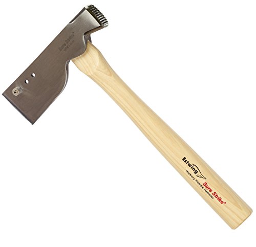 Estwing Shingler's Hammer - 20 oz Roofer's Tool with Milled Face & Hickory Wood Handle - MRWS