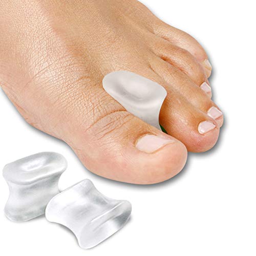 NatraCure Gel Toe Separators - Toe Spacers - To Straighten Overlapping Toes, Realign Crooked Toes, Hammer Toe, Calluses, Bunions, Hallux Valgus Relief, Corrector pad - 12 Pack - Medium
