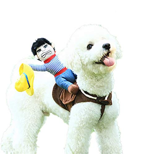 Dog Costume Pet Costume Pet Suit Cowboy Rider Style (Medium)