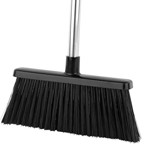 Broom Indoor/Outdoor - Strongest 30% Heavier Duty - Angle Broom with Extendable Broomstick for Easy Sweeping - Easy Assembly Great Use for Home Kitchen Room Office Lobby Floor Pet Hair Sweeping Etc.