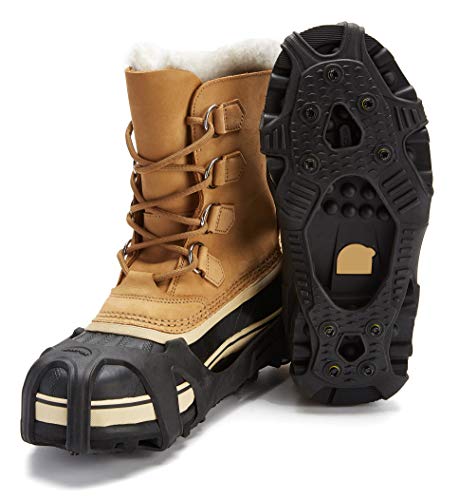 ICETRAX V3 HEX Winter Ice Grips for Shoes and Boots - Ice Cleats for Snow and Ice, StayON Toe, Reflective Heel