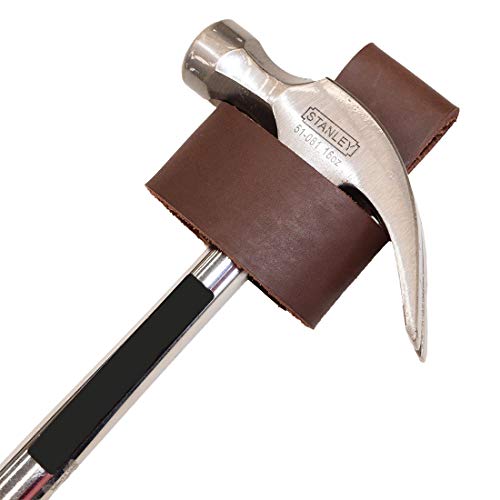 Hide & Drink, Leather Hammer Holder (Large) / Axe Holster/Tool Organizer/Sheath/Case/Woodwork, Handmade Includes 101 Year Warranty :: Bourbon Brown