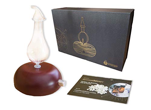 Nebulizing Essential Oil Diffuser: Premium Glass and Natural Wood - Experience Enhanced Aromatherapy Sessions - Waterless and Heatless - By Everyday Alchemy