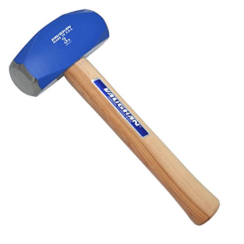 Vaughan HD3 3-Pound SuperSteel Hand Drilling Hammer, Flame Treated Hickory Handle, 10 1/4-Inch Long.