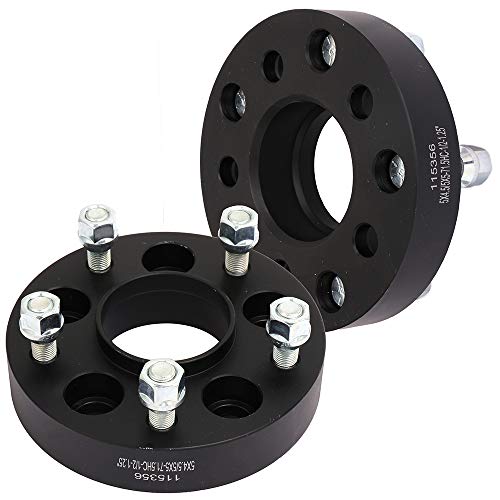 ECCPP 5 lug Hub Centric Wheel Spacer Adapters 1.25 inch 5x4.5 to 5x5 71.5mm CB Fits for Grand Cherokee for Cherokee for Wrangler JK TJ YJ(2X 1/2'x20 Studs)