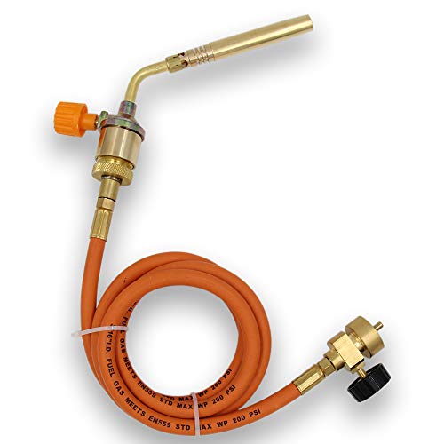 Brazing Blow Torch With Long Brass Head (With Hose)