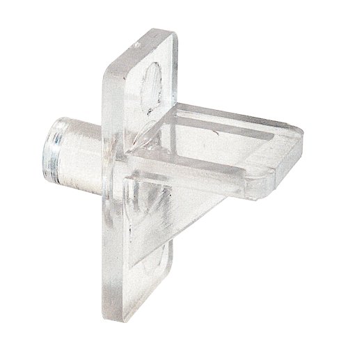 Slide-Co 243409 Plastic Shelf Support Pegs, Clear (12pk) – 5mm Outside Diameter - Easily Replace Missing or Broken Shelf Supports – Serrated Stems for Stronger Grip - Easy to Install