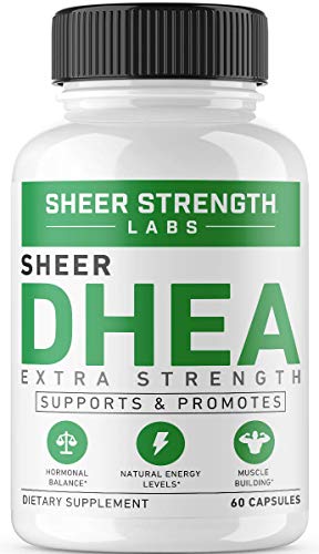 Extra Strength DHEA 100mg Supplement for Muscle Building & Hormone Balance - Supports Natural Energy Levels - Promotes Healthy Aging in Men & Women - 60 Capsules - Dehydroepiandrosterone Formula