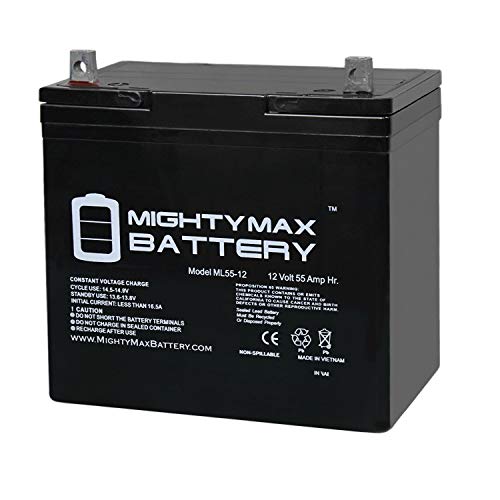 Mighty Max Battery 12V 55Ah Power Boat Pontoon Electric Trolling Motor Deep Cycle Battery Brand Product