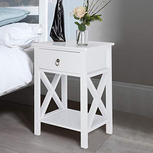 Sofa Side Table 2-Tier End Table Nightstands for Living Room Bedroom Furniture