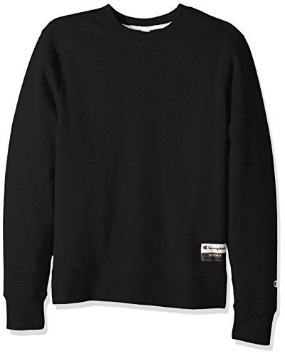 Champion Men's Authentic Originals Sueded Fleece Sweatshirt, Black, Large