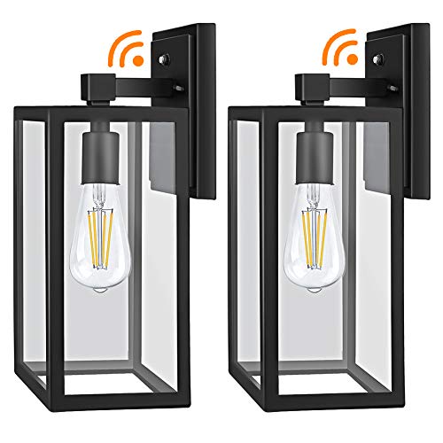 Dusk to Dawn Outdoor Light Fixtures Wall Mount, Sensor Porch Lights, Anti-Rust Wall Light, Exterior Wall Sconce Lighting, Wall Lamp, Waterproof Wall Lantern for Doorway, Garage, 2-PACK (Bulb Included)