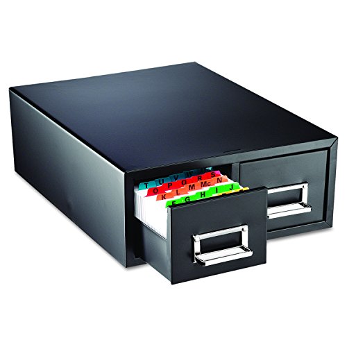 STEELMASTER Drawer Card Cabinet Holds 3,000 3 x 5 cards, 12 5/16' x 16' x 5 3/16 (263F3516DBLA)