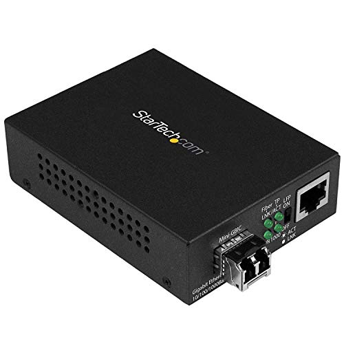 StarTech.com MCM1110MMLC Multimode (MM) LC Fiber Media Converter for 10/100/1000 Network - 550m - Gigabit Ethernet - 850nm - with SFP Transceiver