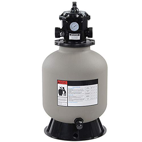 LAGarden 16' Above Inground Swimming Pool Sand Filter System with 6 Way Valve and Stand Fit 1/2HP 3/4HP Water Pump