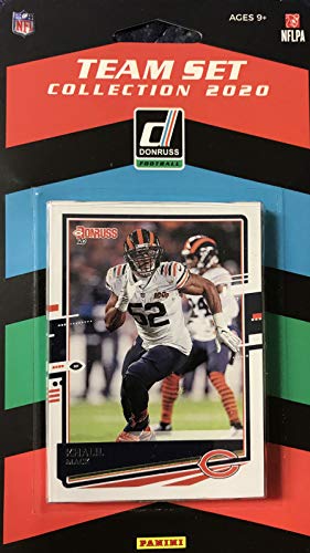Chicago Bears 2020 Donruss Factory Sealed 11 Card Team Set with Walter Payton, Khalil Mack and a Cole Kmet Rated Rookie Plus 8 Other Cards