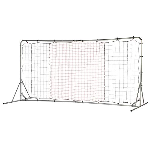 Franklin Sports Soccer Rebounder - Tournament Steel Soccer Rebounding Net - Perfect For Backyard Soccer Practice and Soccer Training - 12'x6' Soccer Bounce Back Rebounder - Silver